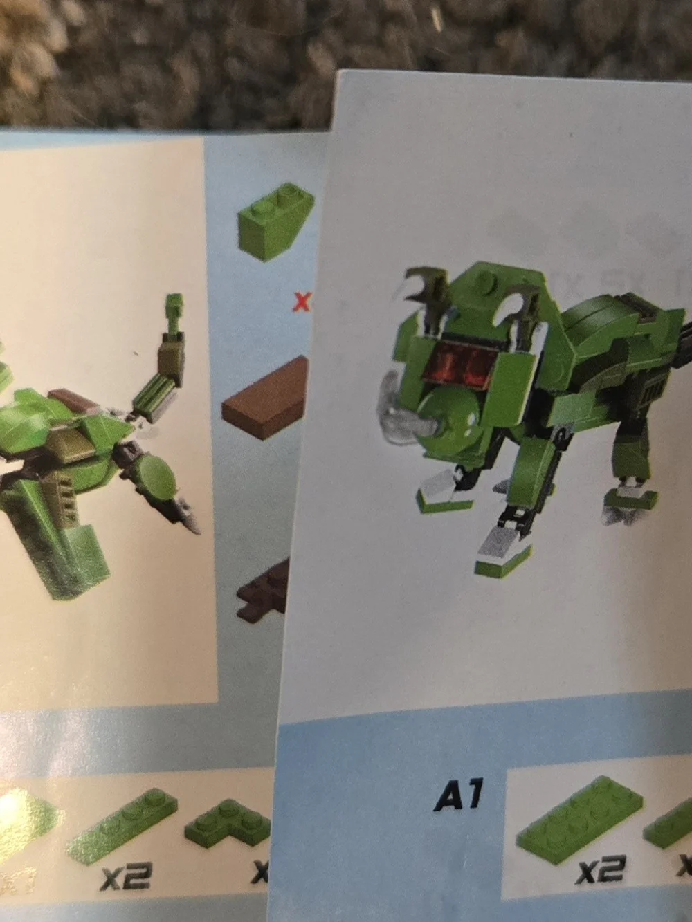 12-N-1 Green Dinosaur/Man/Dragon Set.